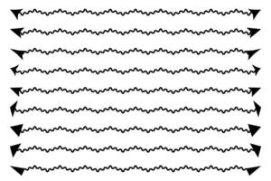 doppio sided ondulato freccia forma. Doppio conclusa freccia illustrazione. vettore