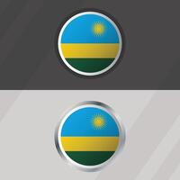 Ruanda il giro bandiera modello vettore