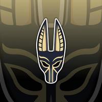 anubis maschera logo mascotte illustrazione vettore