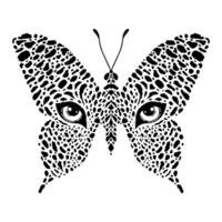 farfalla con leopardo Stampa vettore