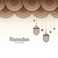 decorativo Ramadan kareem Festival saluto vettore