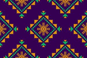 tessuto fiore modello arte. geometrico etnico senza soluzione di continuità modello nel tribale. design per sfondo, sfondo, illustrazione, tessuto, vestiario, tappeto, tessile, batik, ricamo. vettore