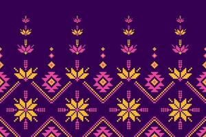 tessuto messicano stile. geometrico etnico fiore senza soluzione di continuità modello tradizionale. azteco tribale ornamento Stampa. design per sfondo, illustrazione, tessuto, vestiario, tappeto, tessile, batik, ricamo. vettore