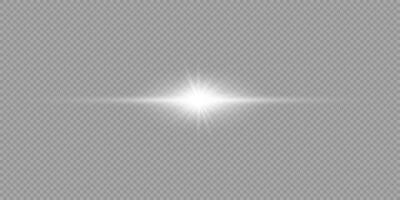 bianca orizzontale leggero effetto di lente razzi vettore