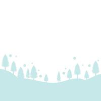 silhouette di Natale albero e neve vettore