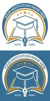formazione scolastica logo design modello per scuola e organizzazione vettore