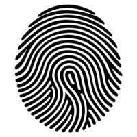 biometrico impronta digitale illustrazione isolato su bianca sfondo vettore