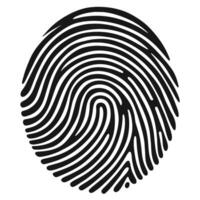 biometrico impronta digitale illustrazione isolato su bianca sfondo vettore