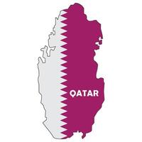 Qatar carta geografica icona vettore