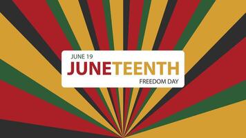 juneteenth sfondo progettazione, giugno la libertà giorno astratto sfondo, striscione, manifesto, saluto carta. vettore