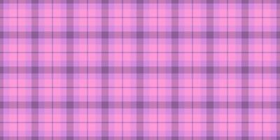 pianura sfondo senza soluzione di continuità tessuto, filo plaid tartan. gioventù struttura modello dai un'occhiata tessile nel rosa e viola colori. vettore