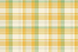 sognante sfondo tartan, confortevole struttura tessuto modello. tela cerata plaid senza soluzione di continuità dai un'occhiata tessile nel tradizionale oro e beige colori. vettore