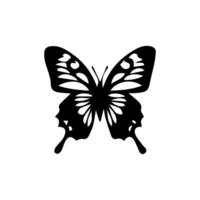 farfalla sagome. carino primavera insetti con openwork Ali, volante la farfalla. alato insetto, vario dettaglio bellissimo falena decorativo natura elementi. vettore
