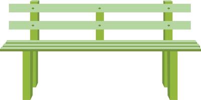 verde giardino panchina semplice icona vettore