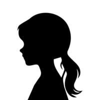 capelli stile donna silhouette illustrazione vettore