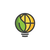 design del logo di energia verde vettore