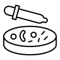 icona della linea della capsula di Petri vettore
