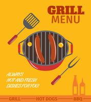 Poster griglia barbecue vettore
