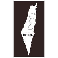 Israele carta geografica design vettore
