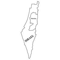 Israele carta geografica design vettore