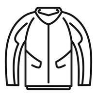 linea arte illustrazione di un' con cerniera giacca vettore