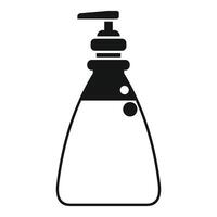 nero silhouette di un' liquido sapone distributore con un' pompa, adatto per legati all'igiene disegni vettore