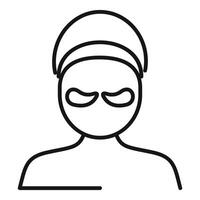 terme trattamento icona con viso maschera vettore