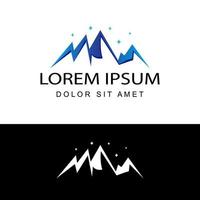 vettore di progettazione del modello di logo di montagna