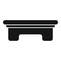 illustrazione di un' nero panchina icona nel un' minimalista stile isolato su un' bianca sfondo vettore