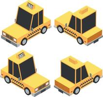 isometrico Taxi illustrazione vettore
