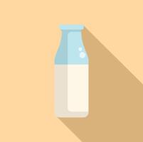 piatto design illustrazione di latte bottiglia vettore