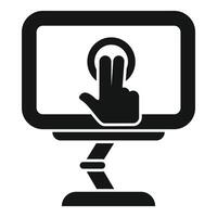touch screen tenere sotto controllo icona con mano gesto vettore