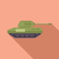 cartone animato militare serbatoio su caldo sfondo vettore