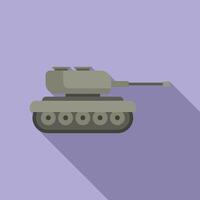 cartone animato militare serbatoio su viola sfondo vettore