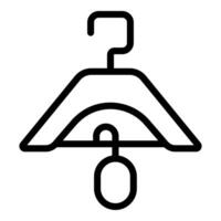 linea arte icona di Abiti appendiabiti e topo vettore