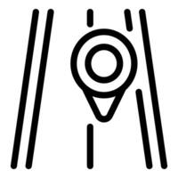 Posizione perno icona su a strisce sfondo vettore