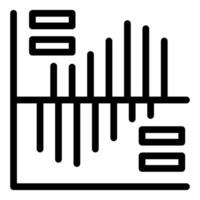 nero e bianca illustrazione di un' digitale suono onda modello vettore