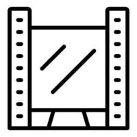 semplice nero e bianca icona di un' film striscia, Perfetto per legato al cinema soddisfare vettore