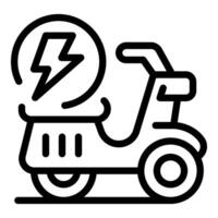 elettrico scooter linea icona illustrazione vettore