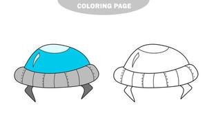 semplice pagina da colorare. ufo da colorare, il libro da colorare per bambini in età prescolare vettore