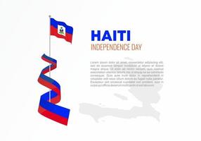 poster del giorno dell'indipendenza di haiti per la celebrazione del 1 gennaio vettore