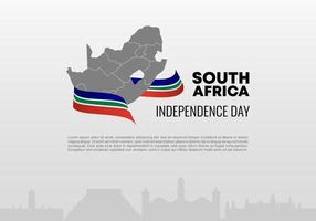 manifesto dell'insegna del fondo di festa dell'indipendenza del sudafrica per la celebrazione il 27 aprile vettore