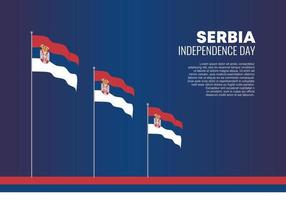 Festa dell'indipendenza della Serbia per la celebrazione il 15 e 16 febbraio. vettore