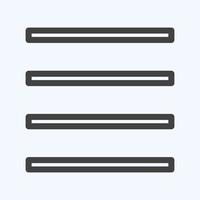 icona vista titolo - stile linea - illustrazione semplice, tratto modificabile vettore