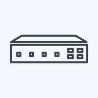 icona interruttore di rete - stile linea, illustrazione semplice, tratto modificabile vettore
