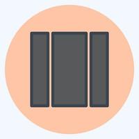 colonna vista icona - stile compagno colore - illustrazione semplice, tratto modificabile vettore