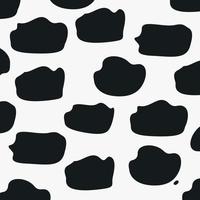 punti astratti camouflage latte di mucca nero bianco motivo animale sfondo adatto per la stampa di abbigliamento vettore