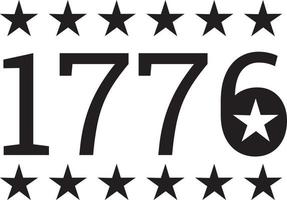1776 giorno dell'indipendenza 4 luglio vettore