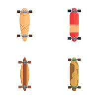 varietà di skateboard disegni impostato vettore