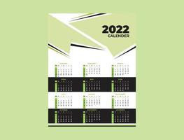 Design del calendario da parete 2022 vettore